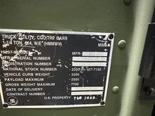 Load image into Gallery viewer, SOLD 1986 AM General M998 6.5L GEP Diesel, HMMWV (Lot #650)