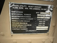Load image into Gallery viewer, SOLD 2006 AM General M1097R1 6.5L GEP Diesel, HMMWV (Lot #1404)