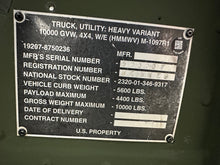 Load image into Gallery viewer, SOLD 2006 AM General M1097R1 6.5L GEP Diesel, HMMWV (Lot #1433)