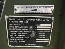 Load image into Gallery viewer, SOLD 2001 AM General M1045A2 Armored Slantback 6.5L Diesel 4 Speed (Lot #987)