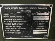 Load image into Gallery viewer, SOLD 2006 AM General M1152 GEP 6.5L Turbo Diesel, 4 Speed w/OD, A/C Arctic Kit (Lot #1293)