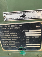 Load image into Gallery viewer, SOLD 1991 M998 HMMWV (Lot#632)