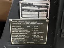 Load image into Gallery viewer, SOLD 2007 AM General M1097R1 6.5L GEP Diesel, NEW X-Doors, NEW Soft Top Kit (Lot #1400)