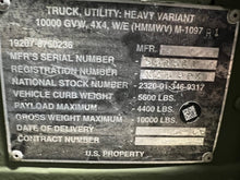 Load image into Gallery viewer, SOLD 2006 AM General M1097R1 6.5L GEP Diesel, NEW X-Doors, NEW Soft Top Kit (Lot #1422)