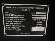 Load image into Gallery viewer, SOLD 2006 AM General M1152 GEP 6.5L Turbo Diesel, Only 143 Miles, 4 Speed w/OD, A/C (Lot #1280)