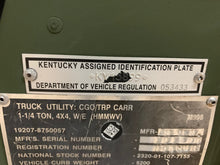 Load image into Gallery viewer, SOLD 1990/2000 M998 HMMWV 6.5L GEP Diesel Two Door Hard Top Armored (Lot#594)