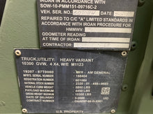 Load image into Gallery viewer, SOLD 2000 AM General M1123 6.5L Diesel, 4 Speed, Armored Hard Top, Street Legal HMMWV Military H1 (Lot#999)