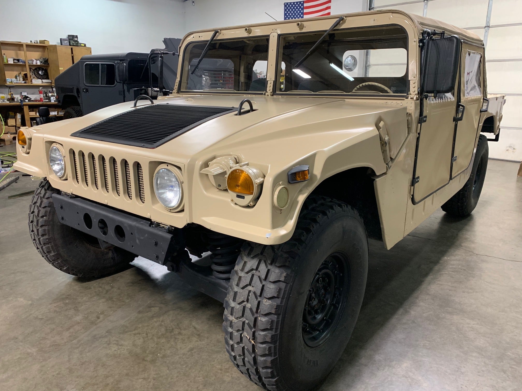 SOLD 1987 M998 Four Man Soft Top Humvee 6.2L Diesel Military